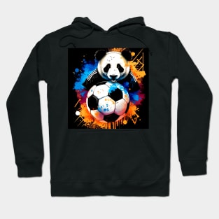 Panda Soccer Player - Soccer Futball Football - Graphiti Art Graphic Paint Hoodie